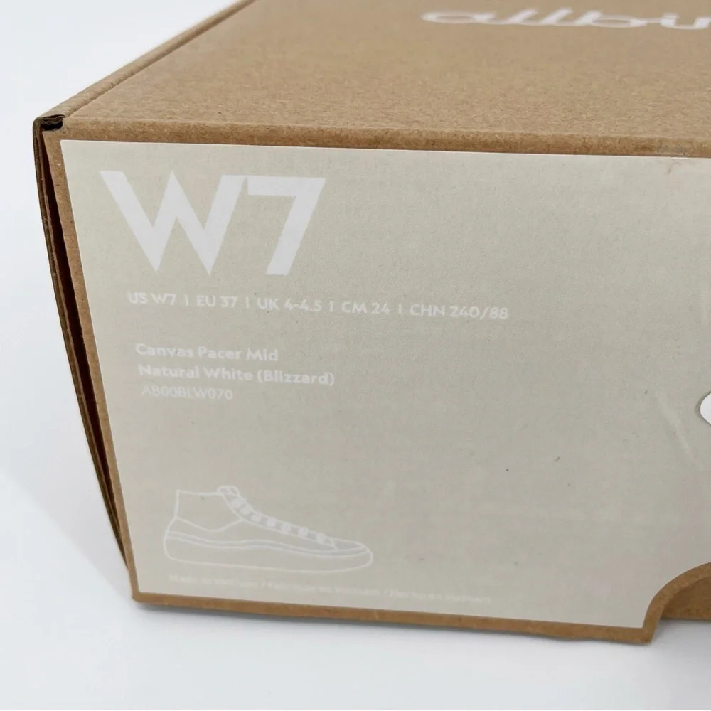 Allbirds Womens Canvas Pacer Mid Natural White Blizzard NWT Sneakers Shoes - Picture 9 of 9